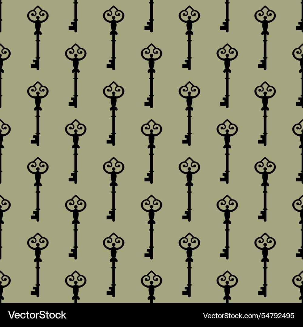 Seamless pattern with keys vector image
