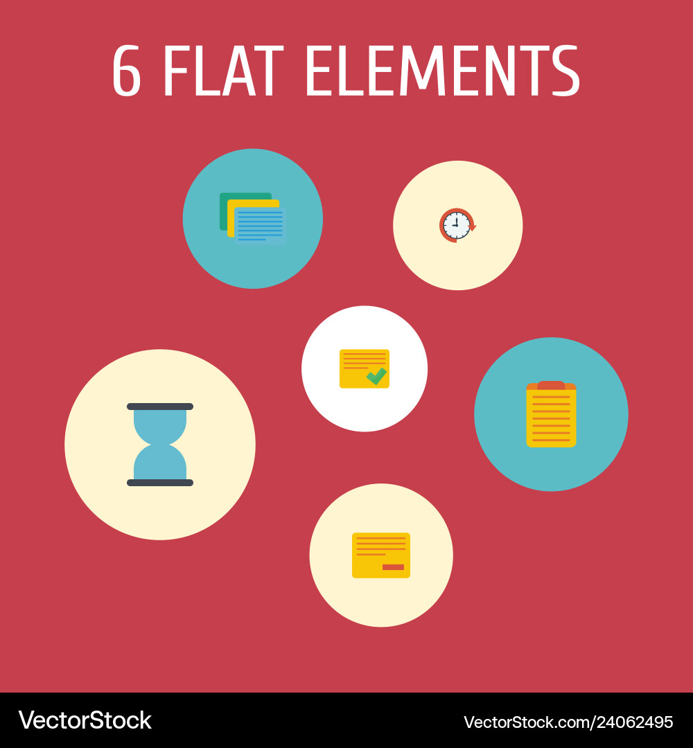 Set project icons flat style symbols Set project icons flat style symbols vector image