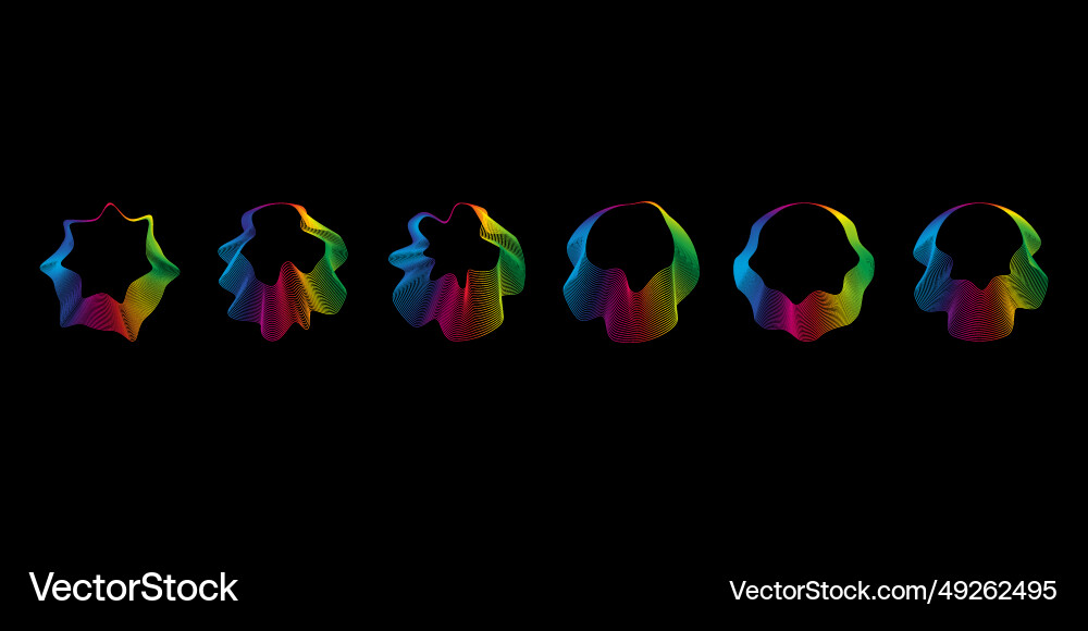 Sound smooth waves of shapes different Sound smooth waves of shapes different Vector Image