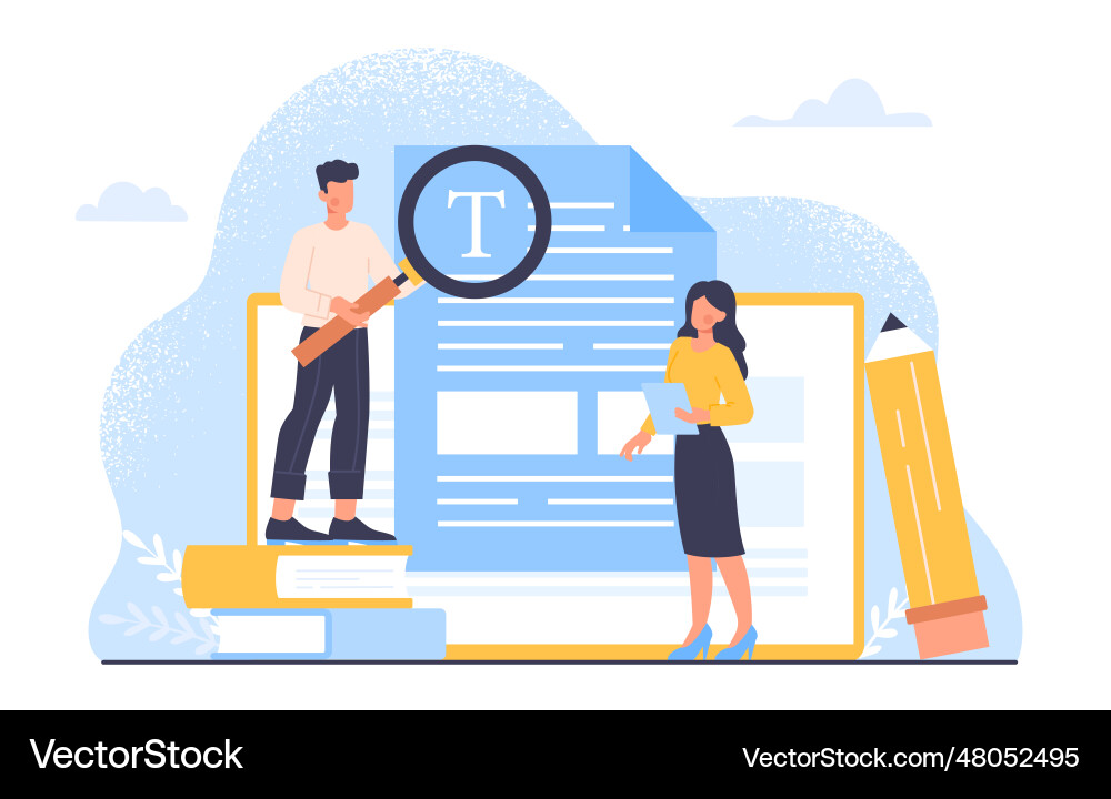 Text editor concept vector image