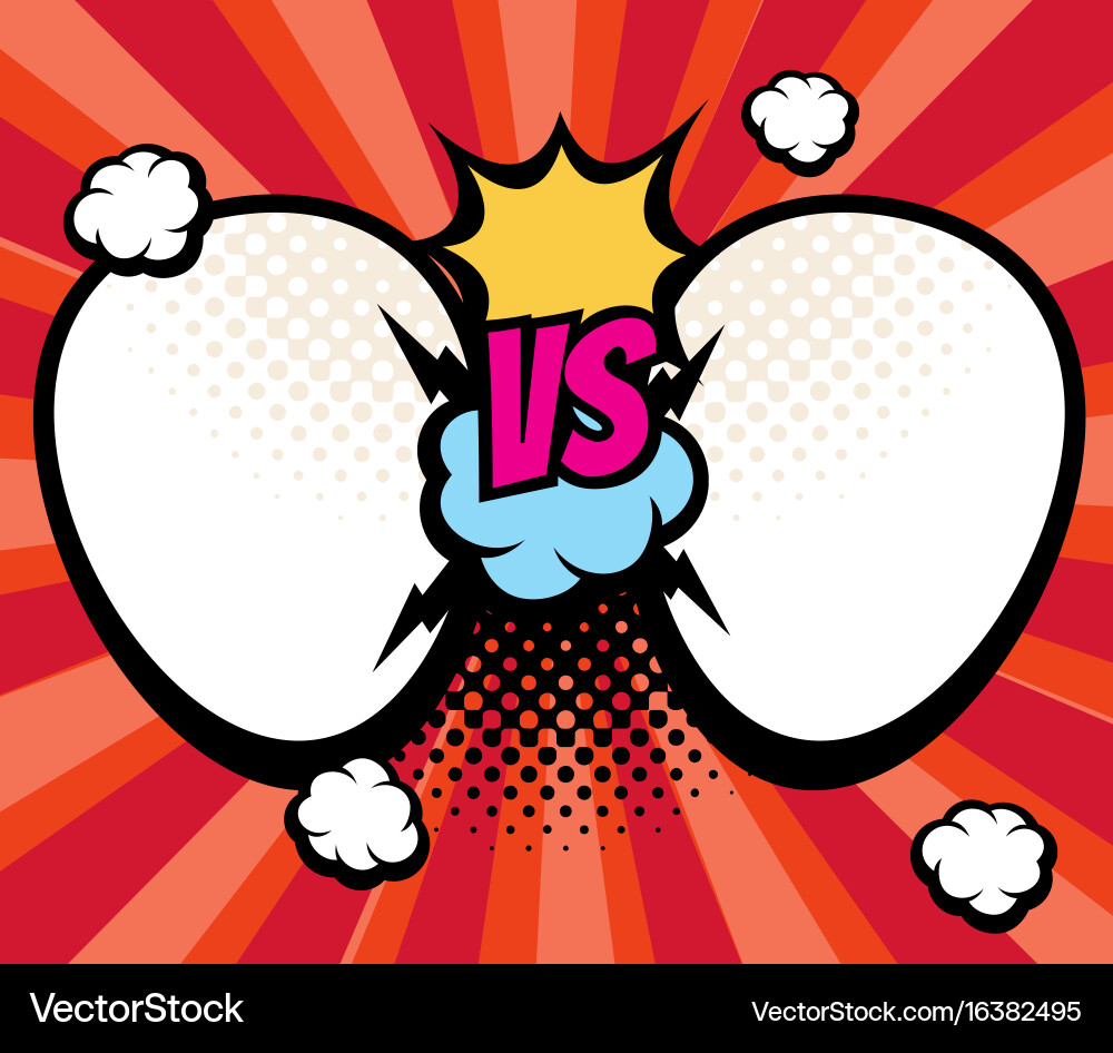 VS Battle Background - Empty Frames vector image