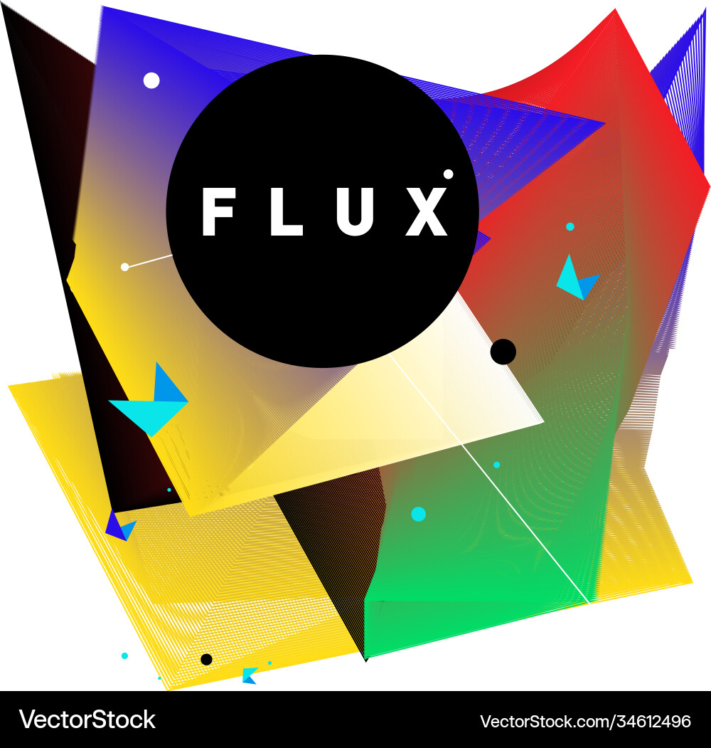 3d colorful wave background dynamic flux effect Vector Image