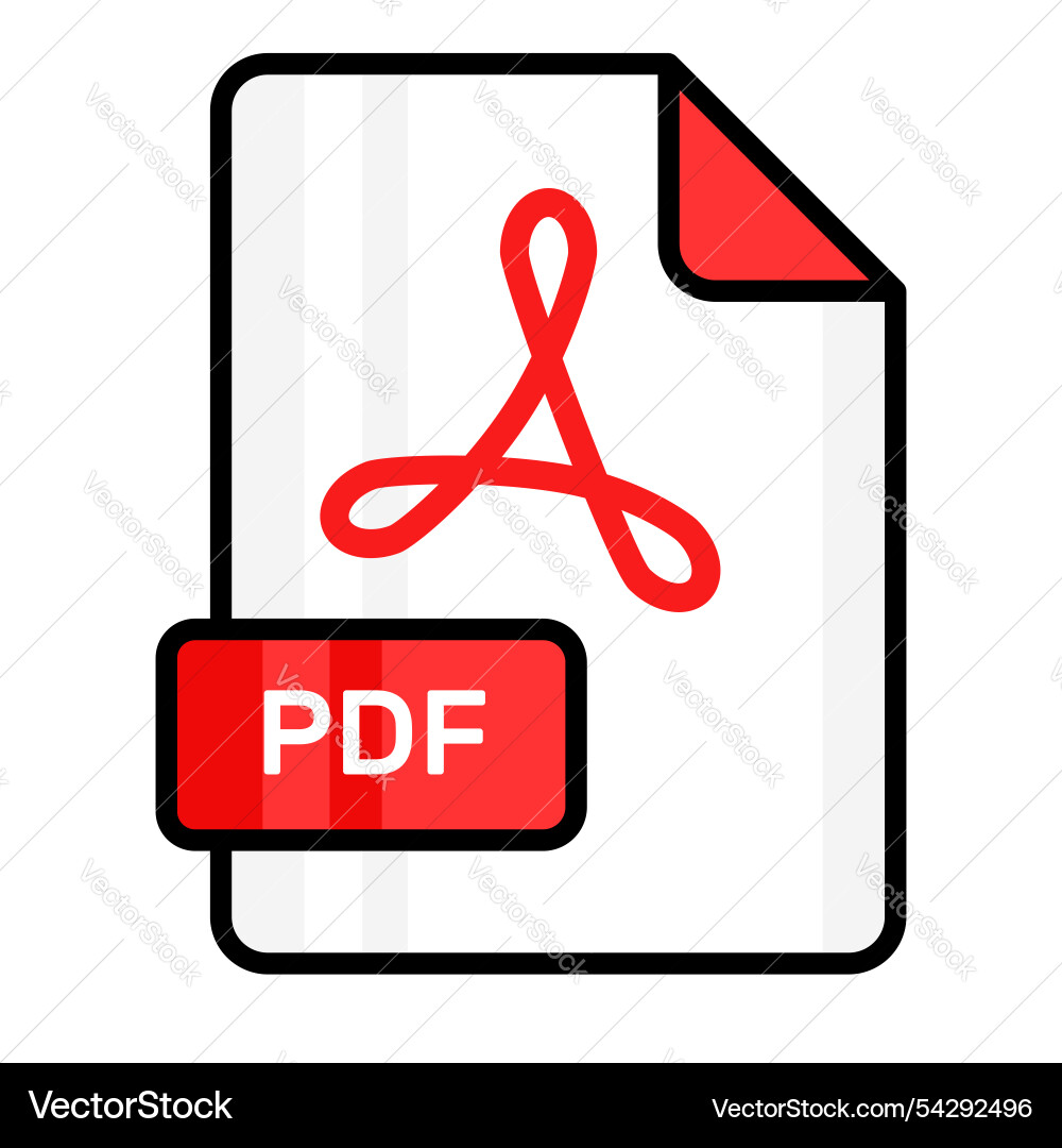 An amazing icon of pdf file editable design vector image