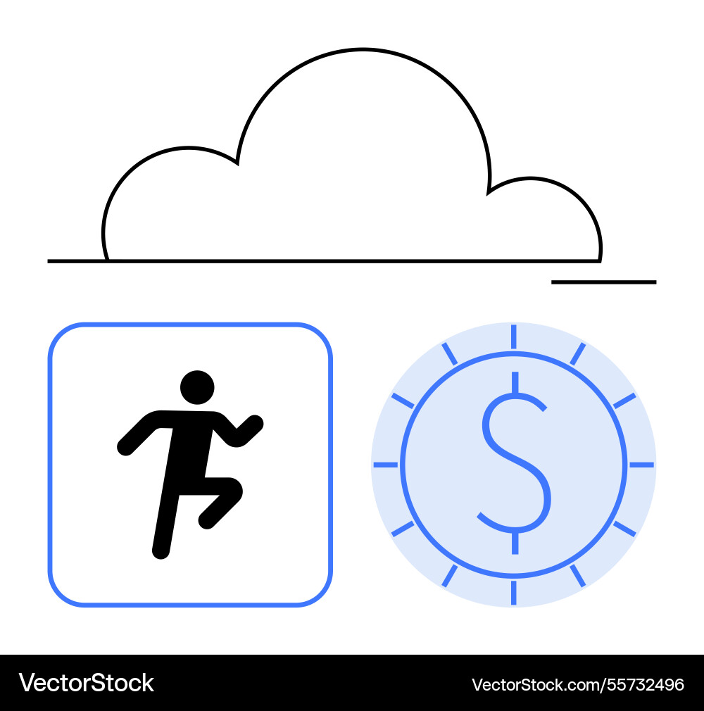 Cloud computing with activity tracking Cloud computing with activity tracking Vector Image