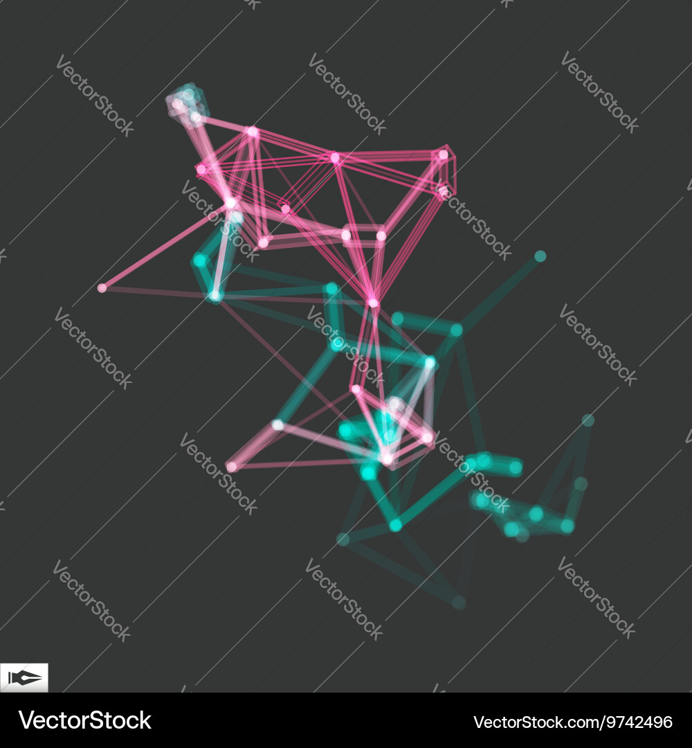 Complex Network Structure vector image