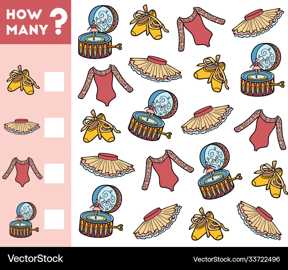 Counting game for preschool children count how Counting game for preschool children count how vector image