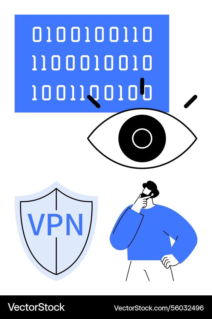 Digital privacy concept with a shield binary code Digital privacy concept with a shield binary code vector image