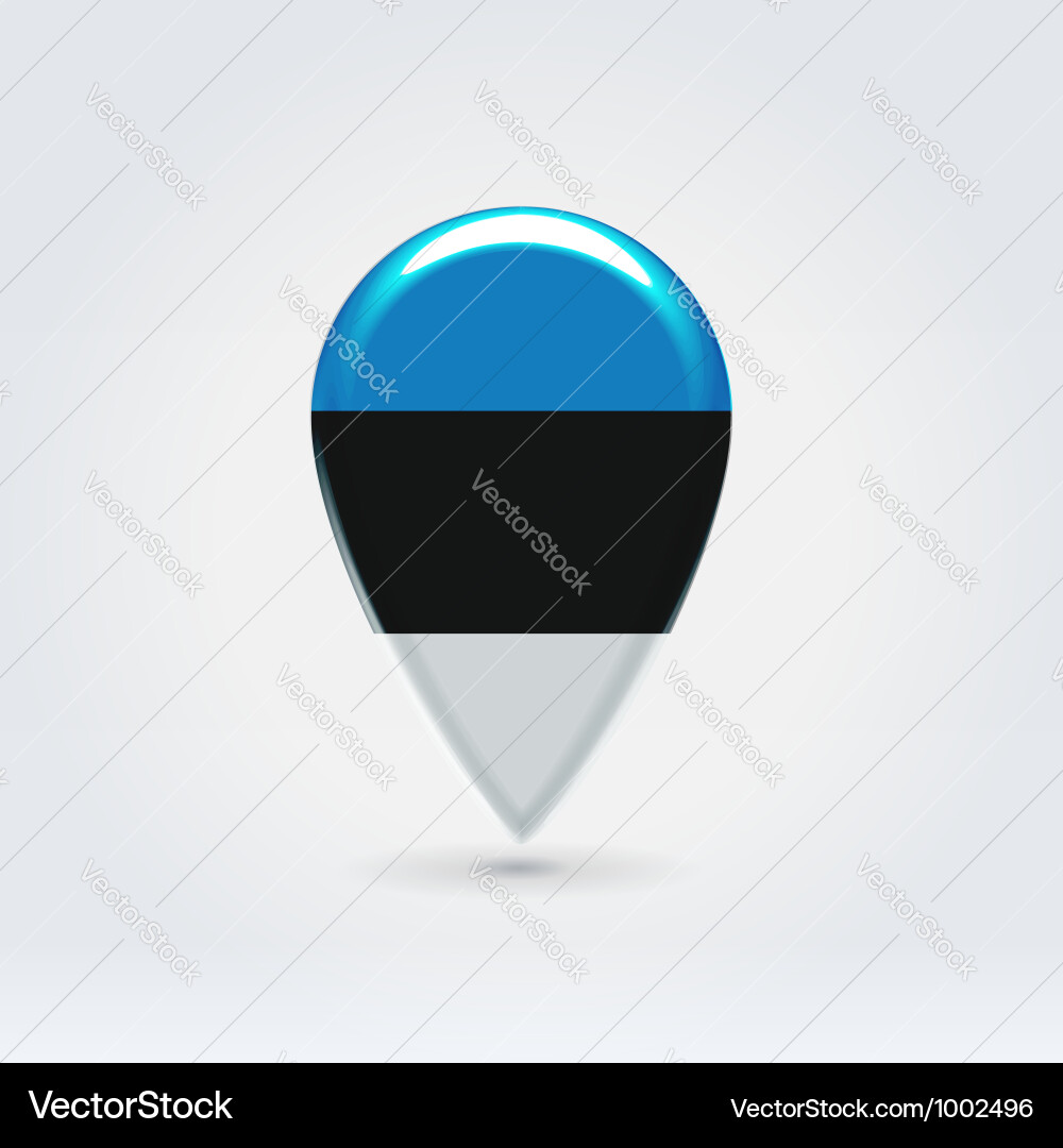 Estonian icon point for map Vector Image