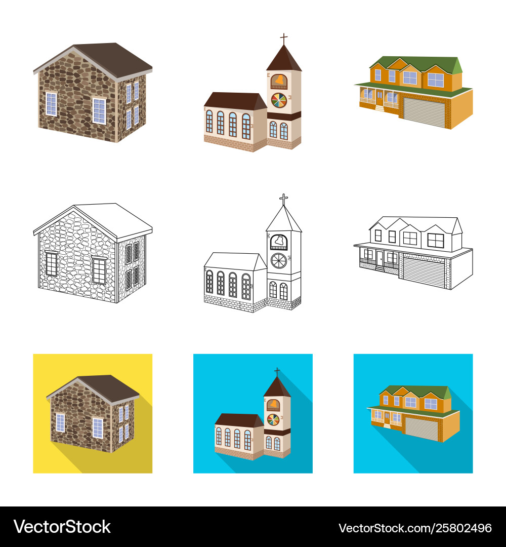 Facade and housing symbol Facade and housing symbol vector image
