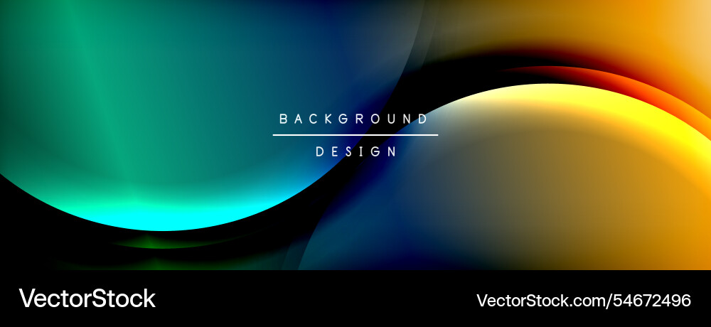 Gradient and shadow wave line geometric background Vector Image