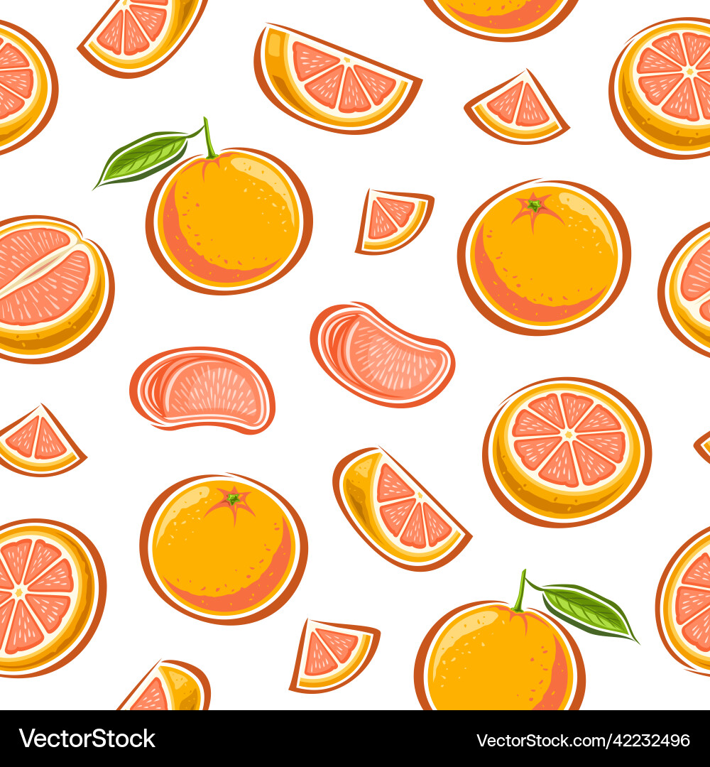 Grapefruit seamless pattern Grapefruit seamless pattern Vector Image