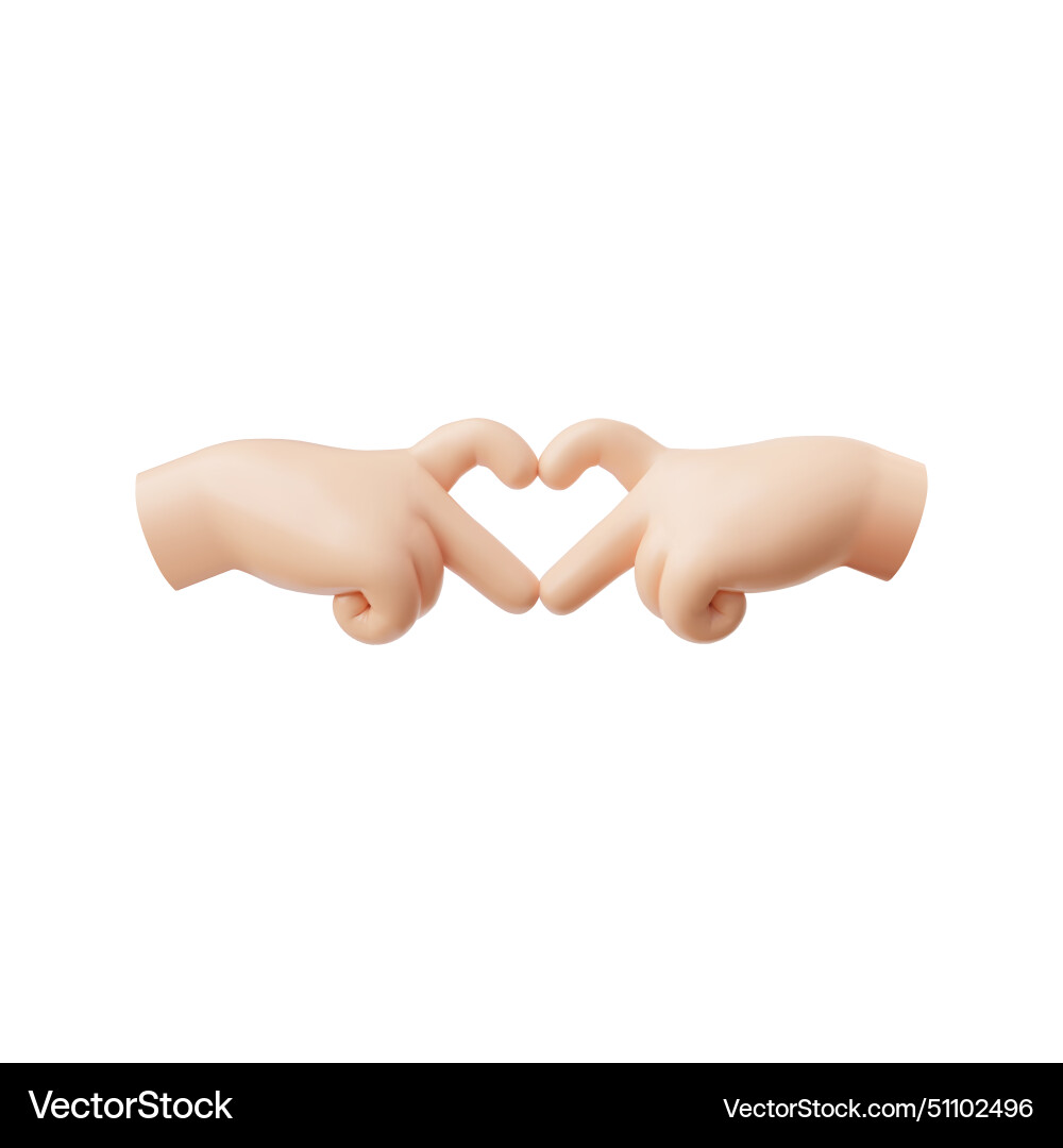 Hands making heart shape gesture with index Vector Image