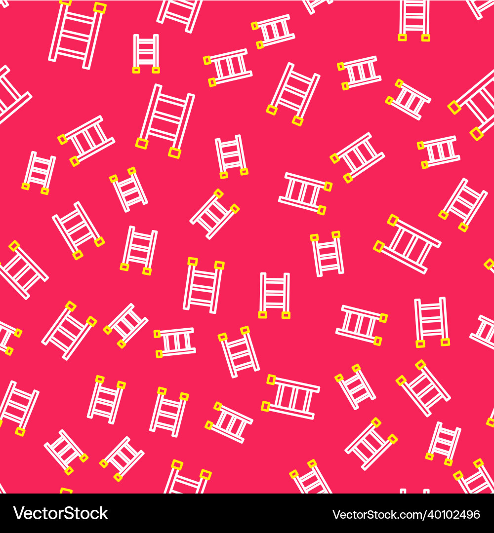 Line fire escape icon isolated seamless pattern Vector Image
