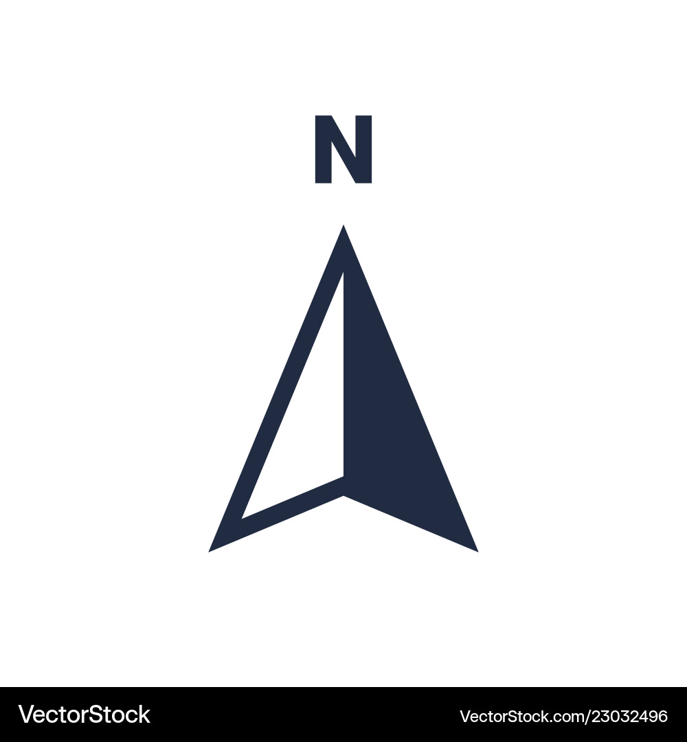 Nordpfeil Symbol n Richtung Symbol Nordpfeil Symbol n Richtung Symbol vektorbild