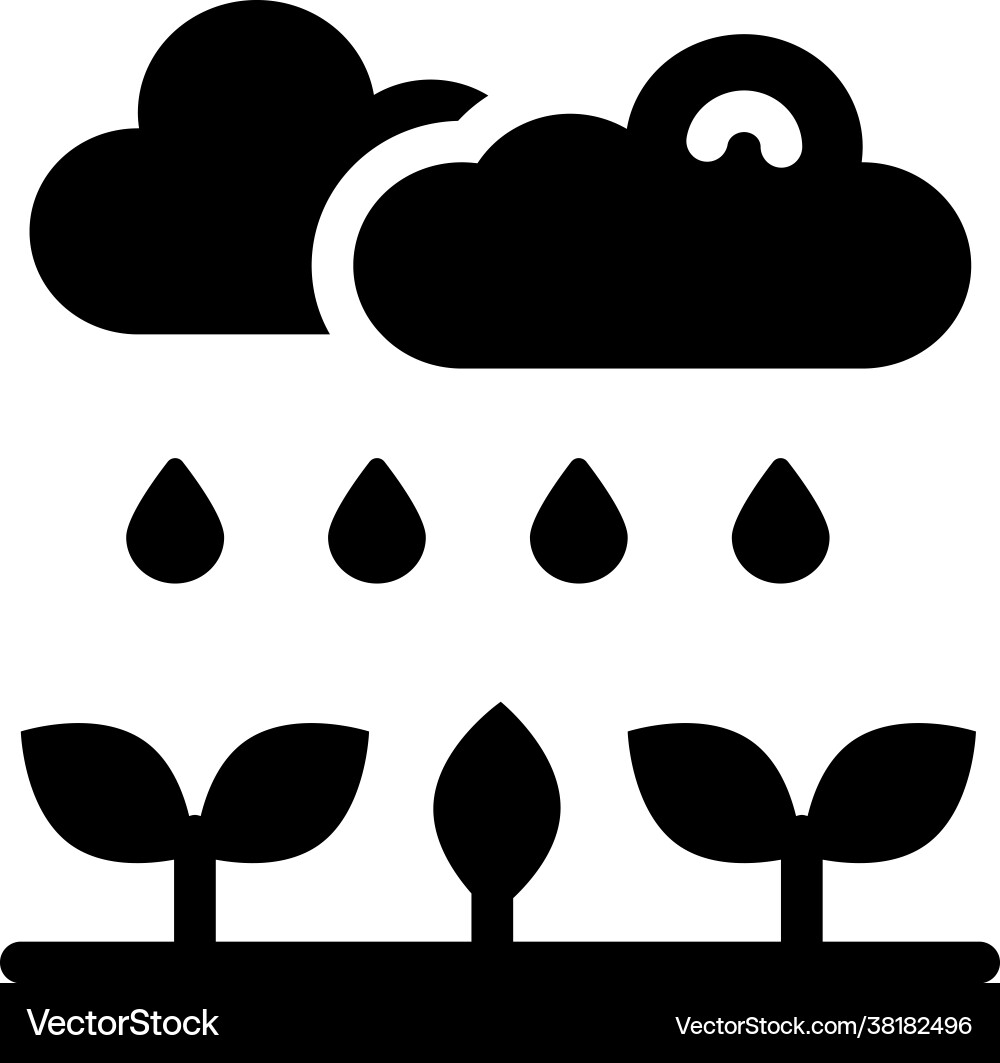 Plant raining Vector Image