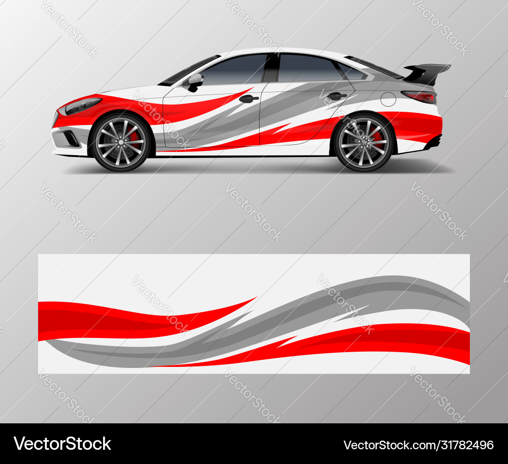 Racing Stripe Pattern - Red & Gray Royalty Free Vector