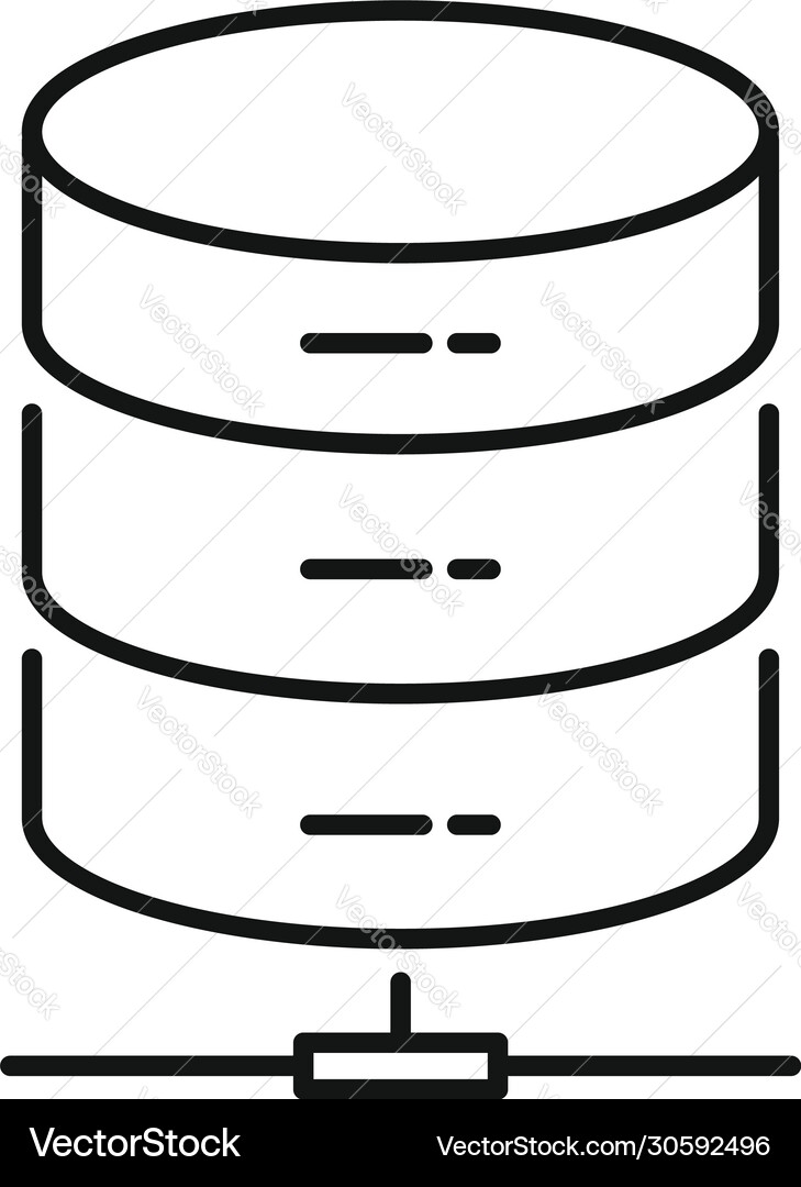 Server data center icon outline style Server data center icon outline style vector image