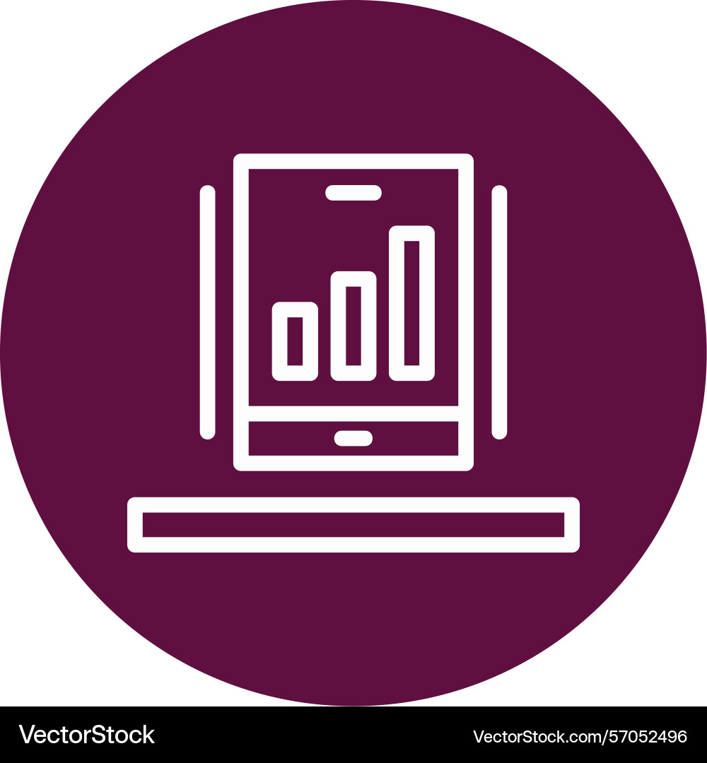 Signal strength line circle style icon design Vector Image