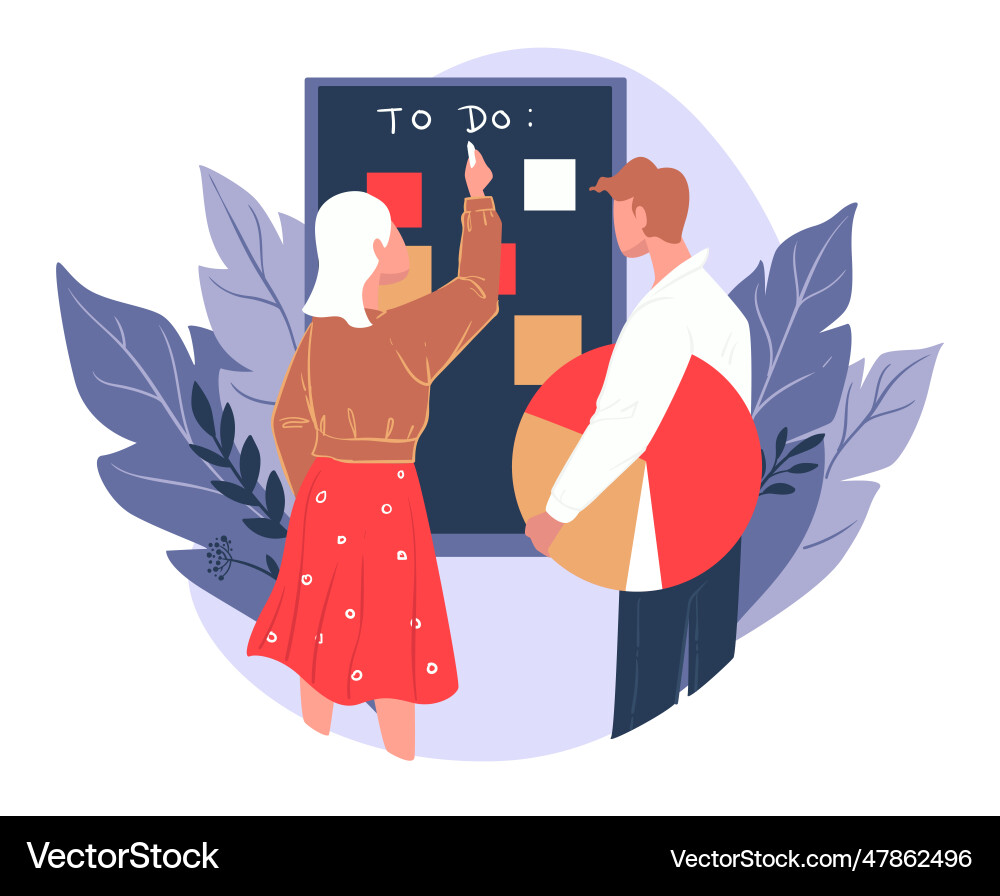 To do list at work management and organization Vector Image