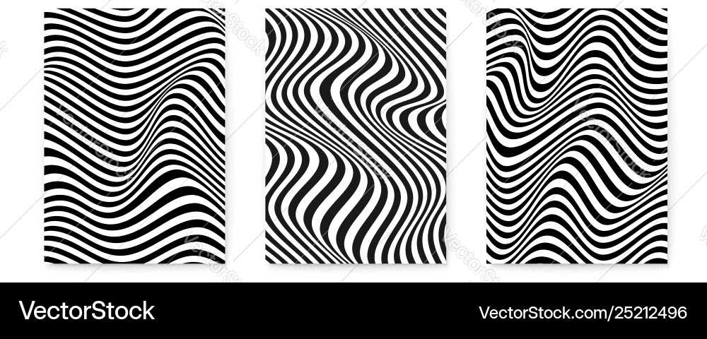 Wavy Duotone Pattern - Abstract Lines vector image