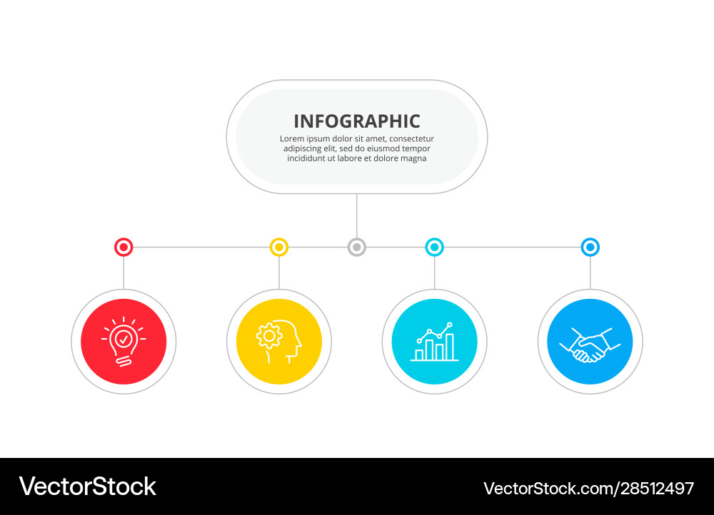 4 Step Flowchart Template vector image
