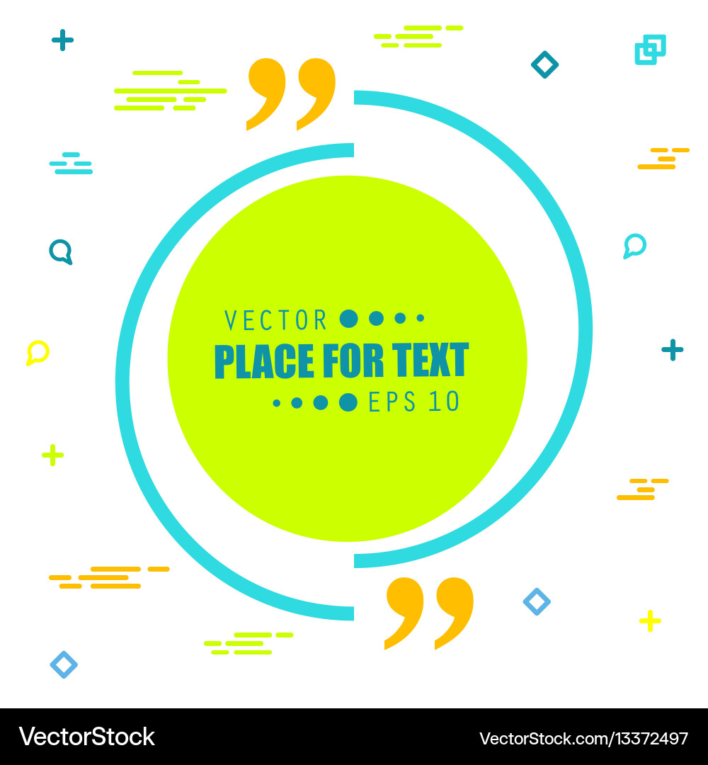 Abstract concept empty speech square quote Vector Image