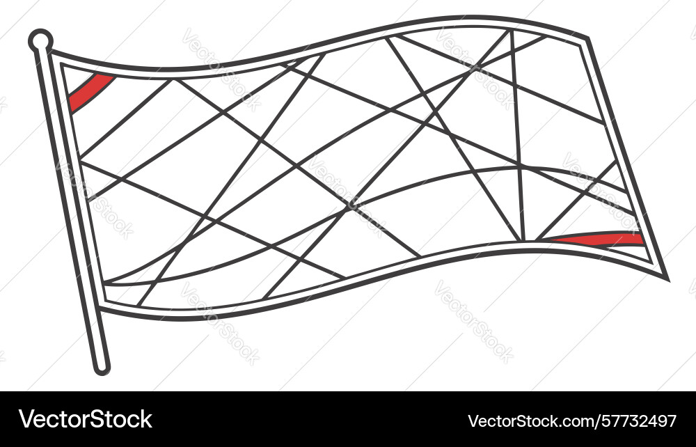 Abstract flag outline grid pattern design element Vector Image