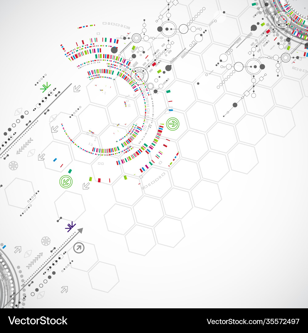 Abstract technological background with various Abstract technological background with various vector image
