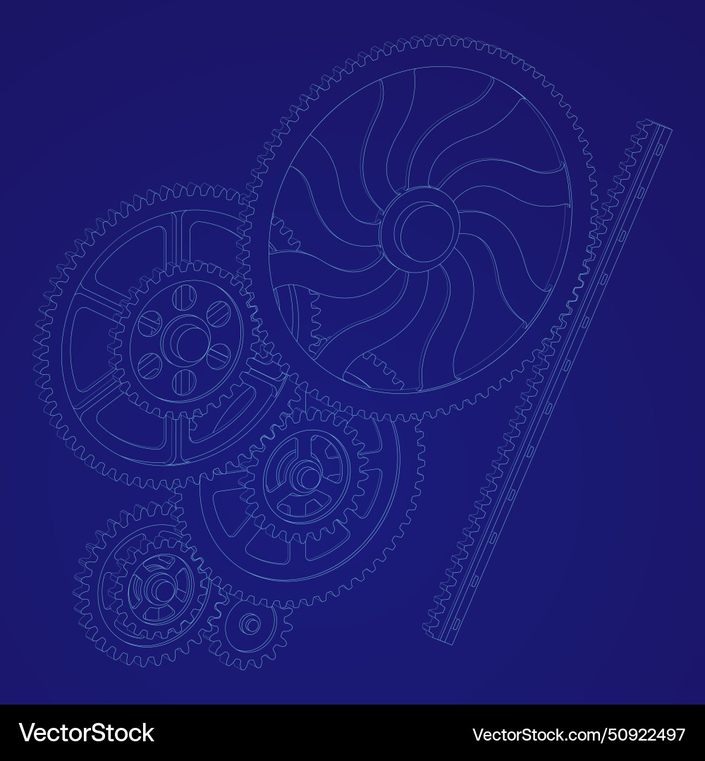 Background for a presentation on mechanics gears Background for a presentation on mechanics gears vector image