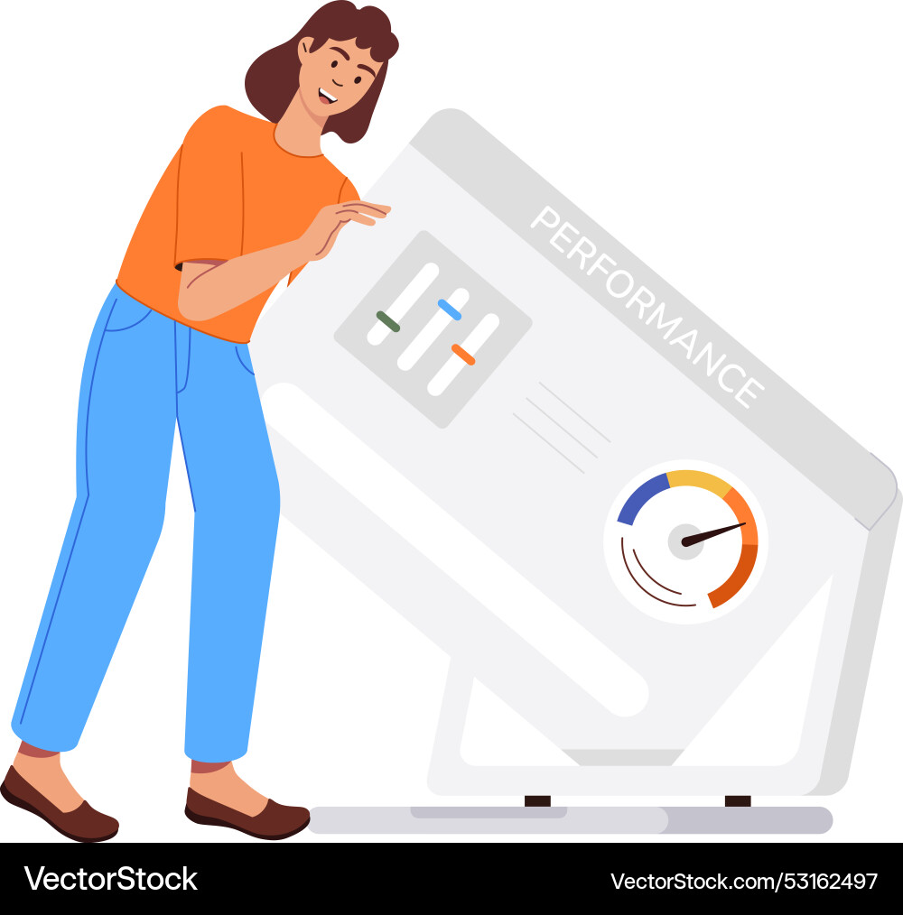 Basic rgbcharacter based showing a wo Vector Image