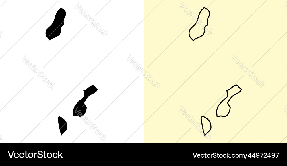 Batanes map philippines asia filled and outline Batanes map philippines asia filled and outline vector image