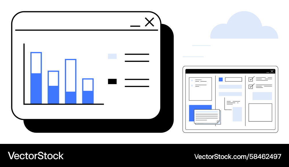Data Analytics Dashboard Vector Image