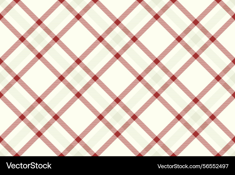Elegant red and cream diagonal plaid pattern Elegant red and cream diagonal plaid pattern Vector Image