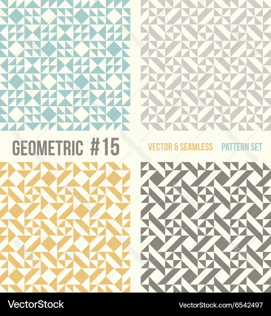 Geometric Pattern Set - Number 15 vector image