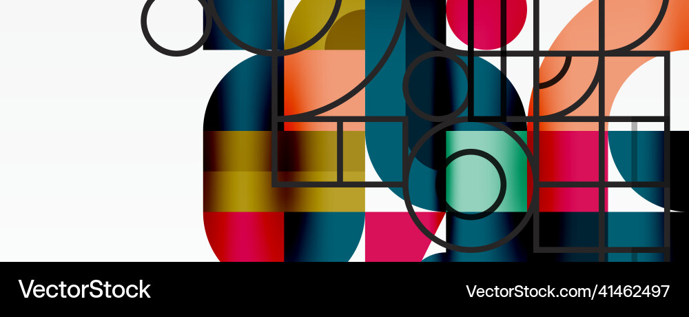 Minimal geometric abstract background circle Vector Image