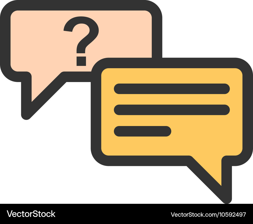Replying to question Vector Image