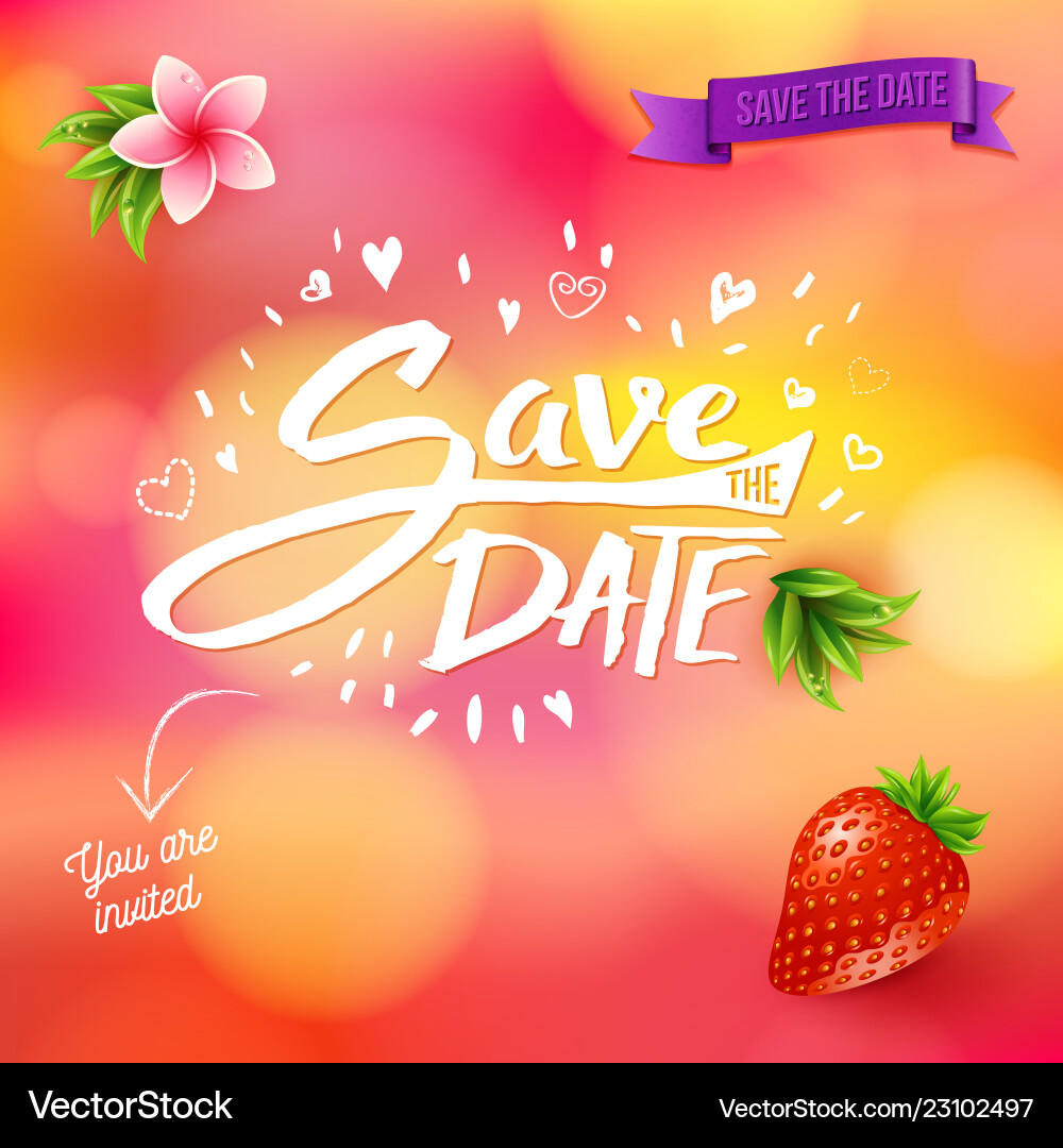 Save the date placeholder text written in white Save the date placeholder text written in white Vector Image