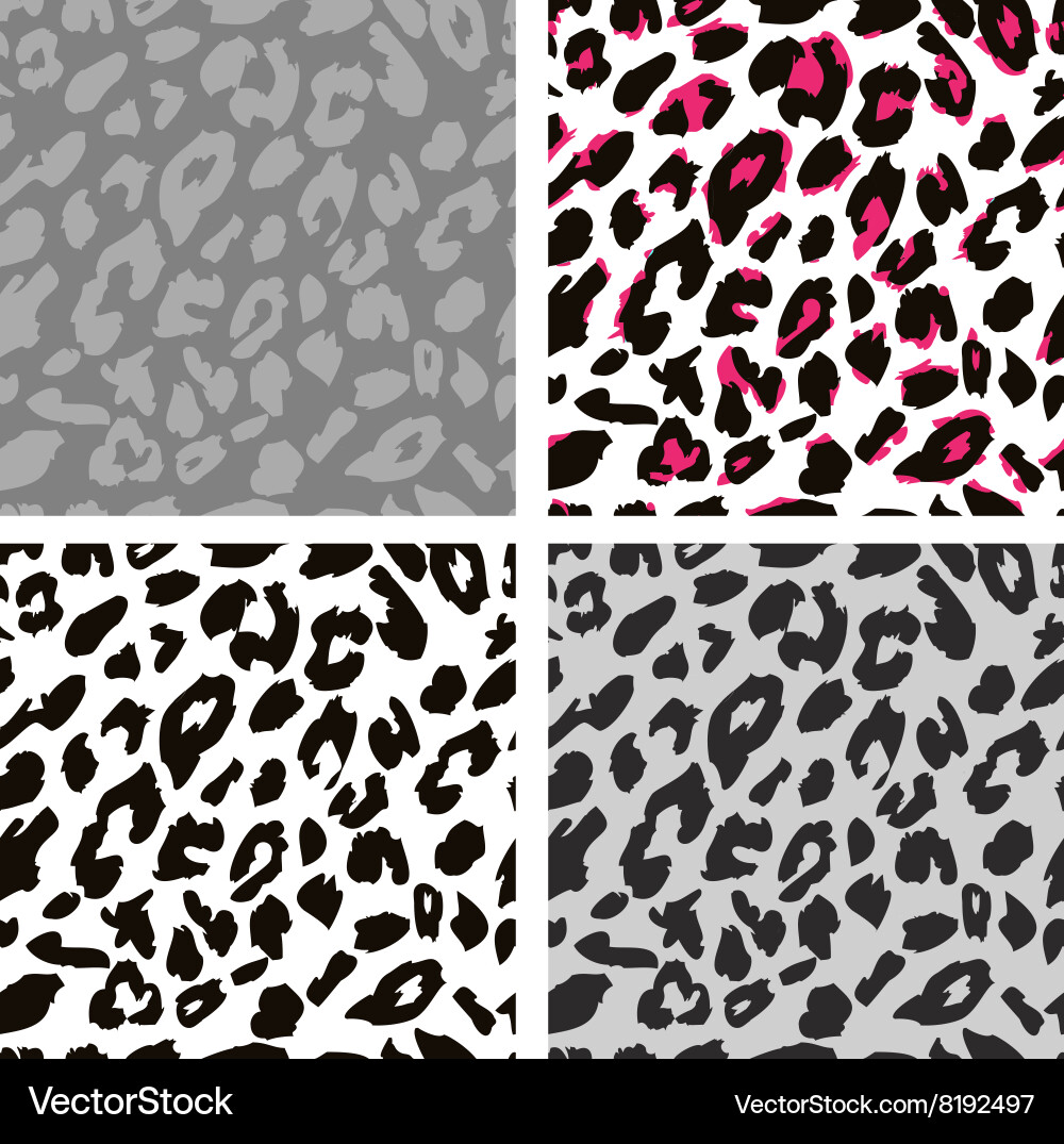 Seamless leopard print pattern fur vector image