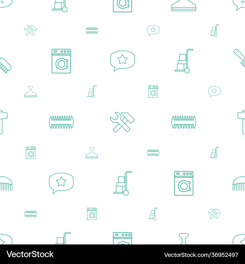 Service icons pattern seamless white background vector image