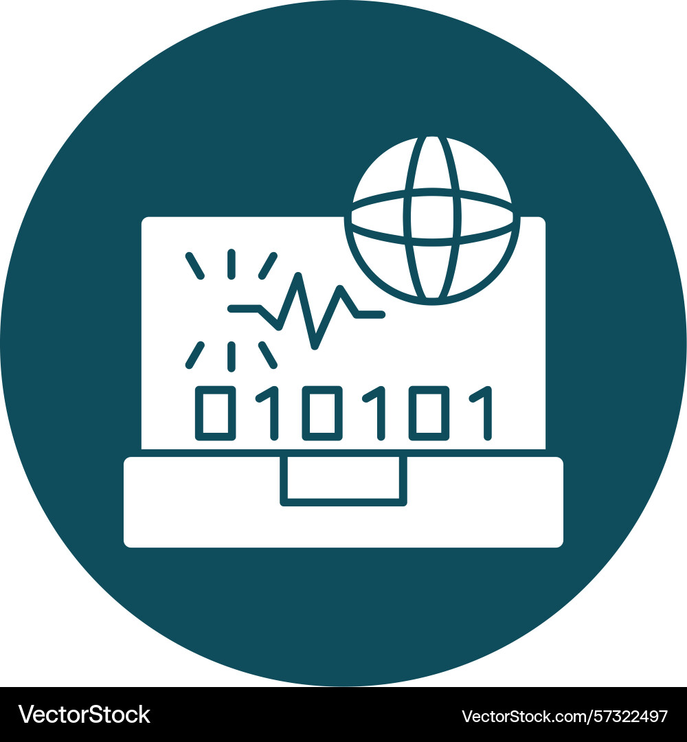 Swift spark glyph circle icon Vector Image