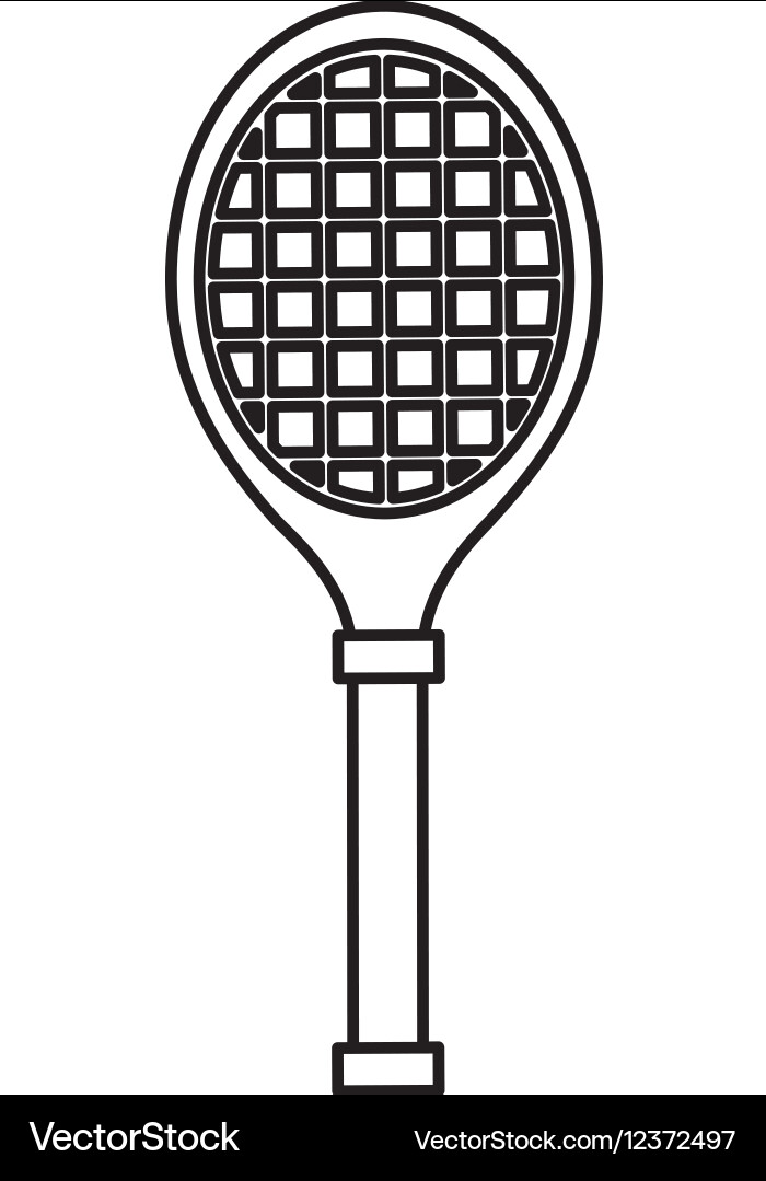 Tennis racket isolated icon Royalty Free Vector Image