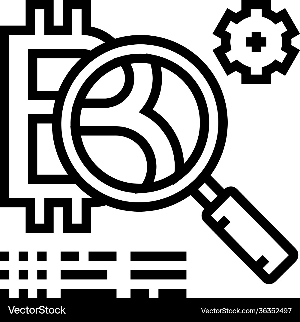 Token development ico line icon Vector Image