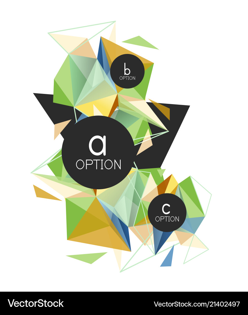 Triangle abstract background low poly Vector Image