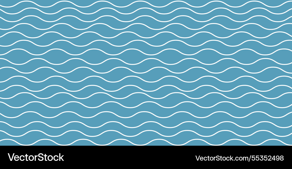 Blue Wave Pattern - Abstract Curve Vector Image
