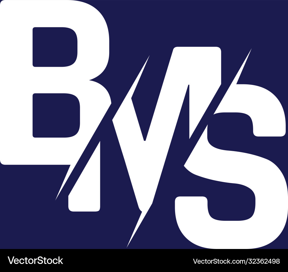 BMS Initial Monogram Logo Vector Image