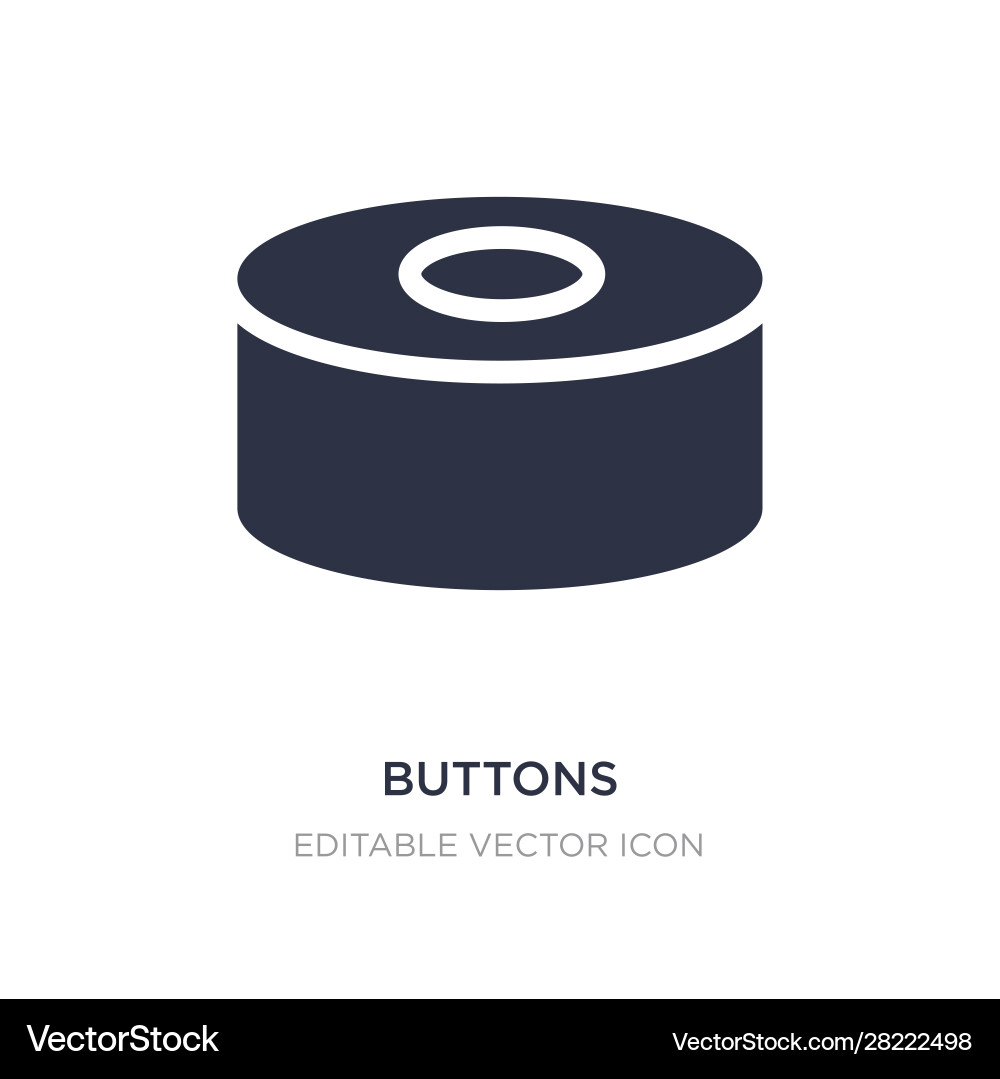 Buttons icon on white background simple element Vector Image