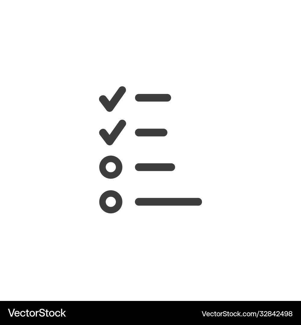 Checklist ui icon document report with checkmarks vector image