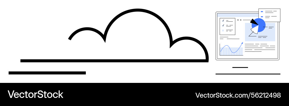 Cloud storage and digital data analytics platform Cloud storage and digital data analytics platform vector image