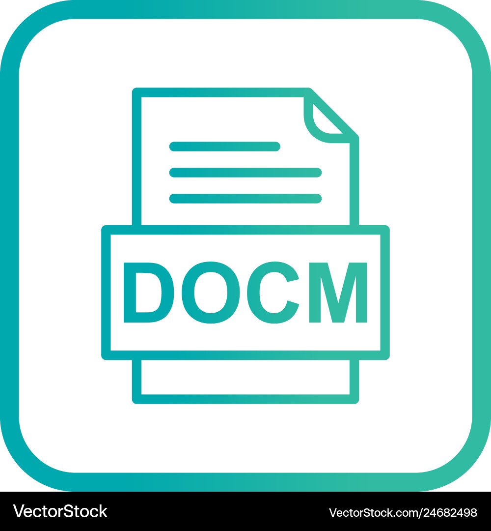 Docm file document icon vector image