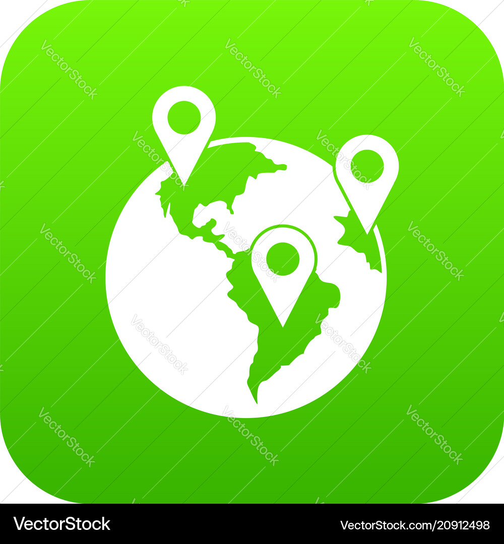 Globe und Map Pointer Icon vektorbild